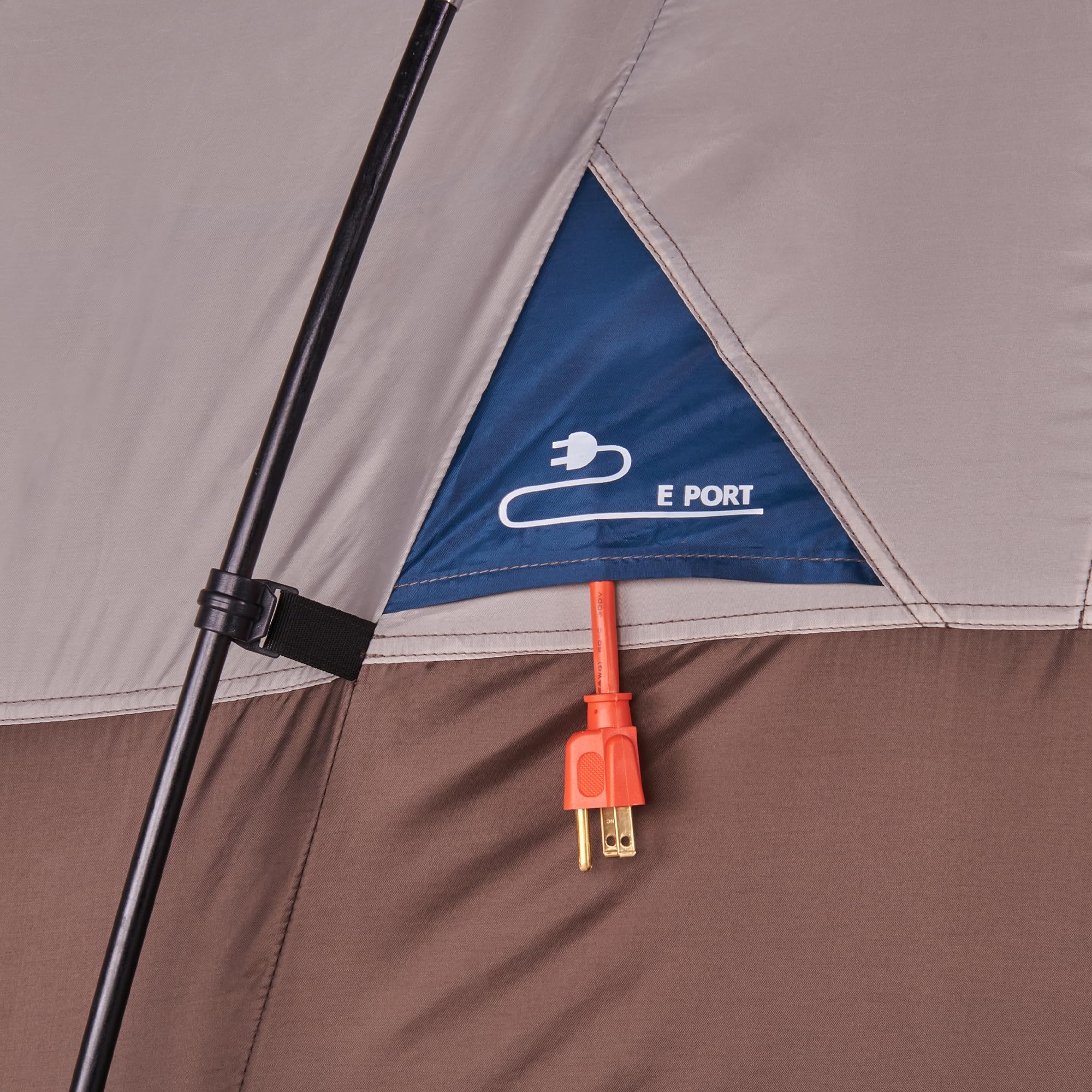 Wenzel Aspen Hills 8P waterproof rainfly protecting campers from rain