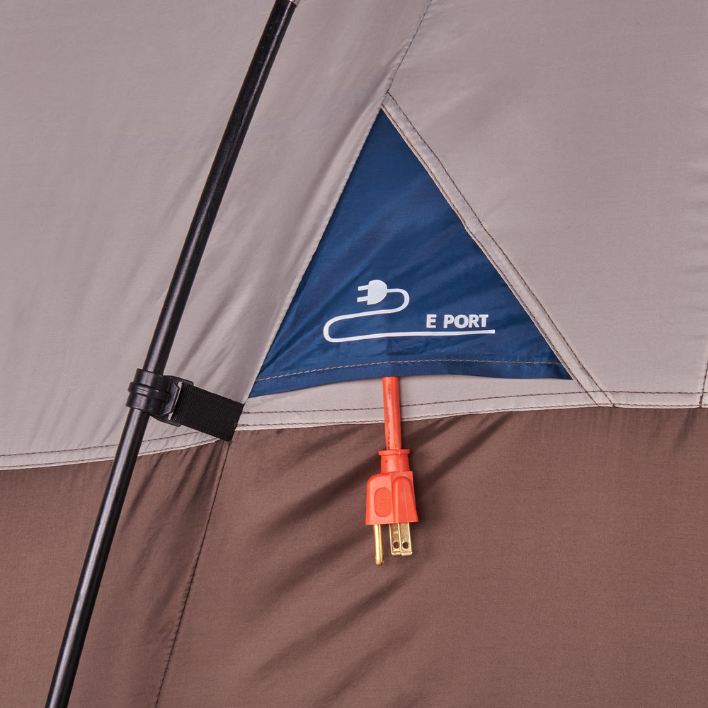 Wenzel Aspen Hills 8P waterproof rainfly protecting campers from rain