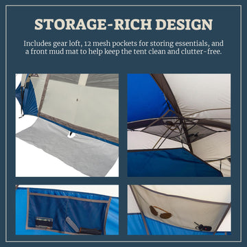 Wenzel Pinyon wind-stability with pre-attached guy lines for secure camping