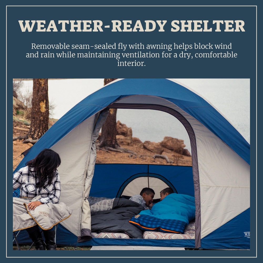 Wenzel Tamarack removable seam-sealed rain fly on the tent