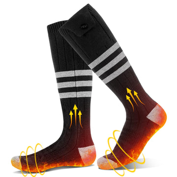 Wequsky heated socks battery compartments keep power secure for all-day warmth.