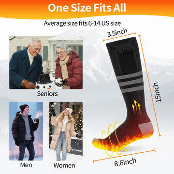 Wequsky heated socks machine-washable design makes cleaning easy after outdoor use.