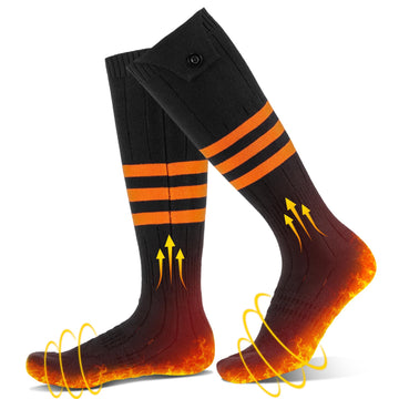 Wequsky heated-socks with soft fabric for all-day comfort during outdoor activities.