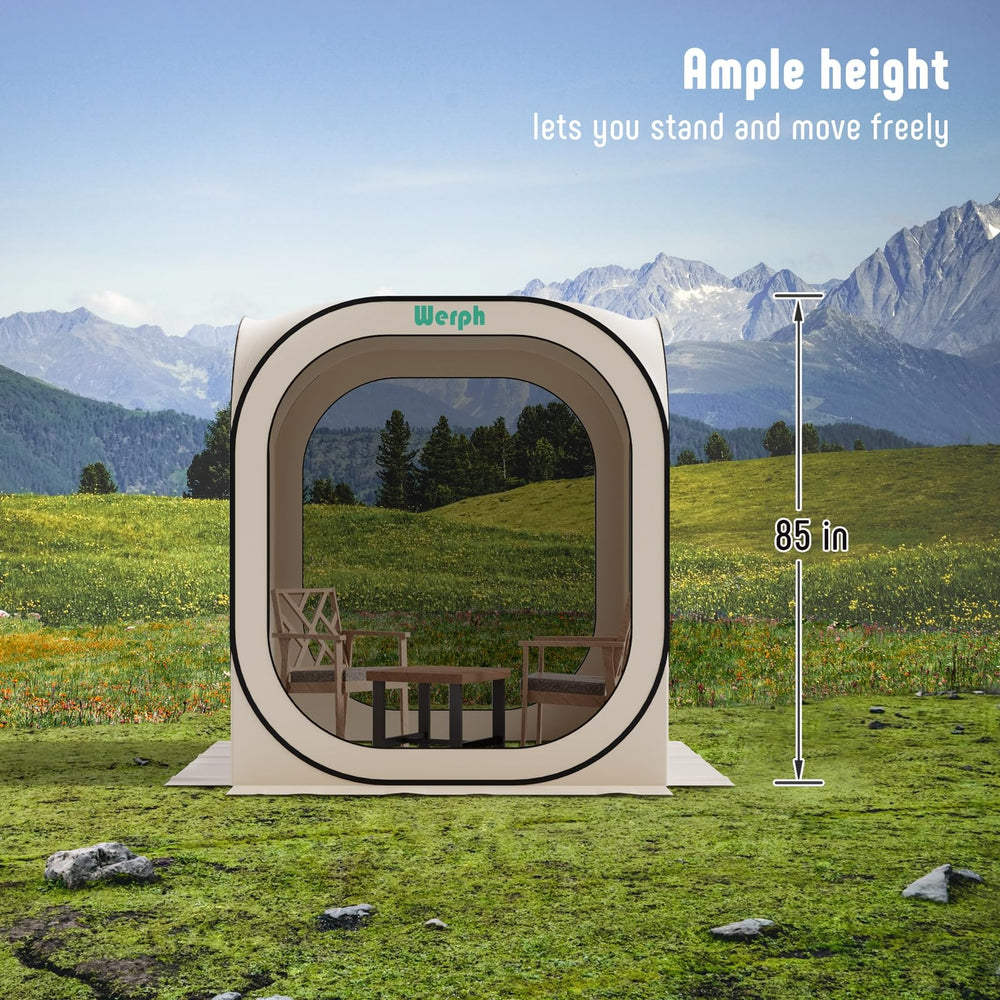 Werph pop-up tent side ventilation mesh demonstrates breathable airflow