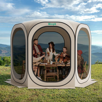 Werph Screen Tent 360-ventilation showcases airy comfort during outdoor relaxation