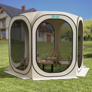 Werph Screen Tent mosquito-net close-up highlights protective mesh for bug-free lounging