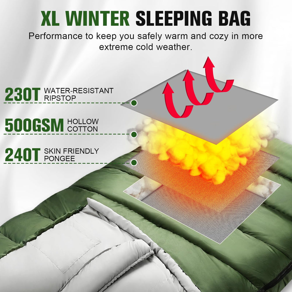 WERTYCITY sleeping bag bottom ventilation zipper enables adjustable airflow on warm nights.