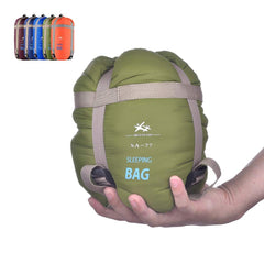 WERTYCITY warm-weather sleeping bag in packable compression sack.