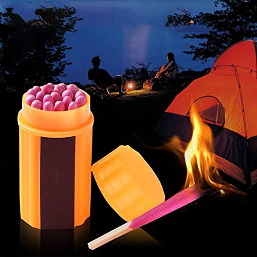 Weshaso windproof matches in use, igniting a steady flame in windy conditions.