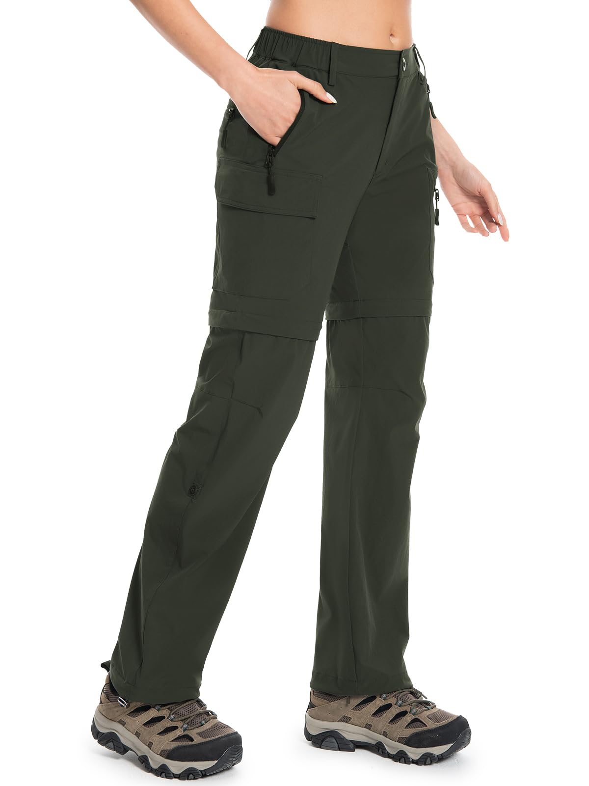 Wespornow women's hiking pants back view showing practical large pockets for essentials.