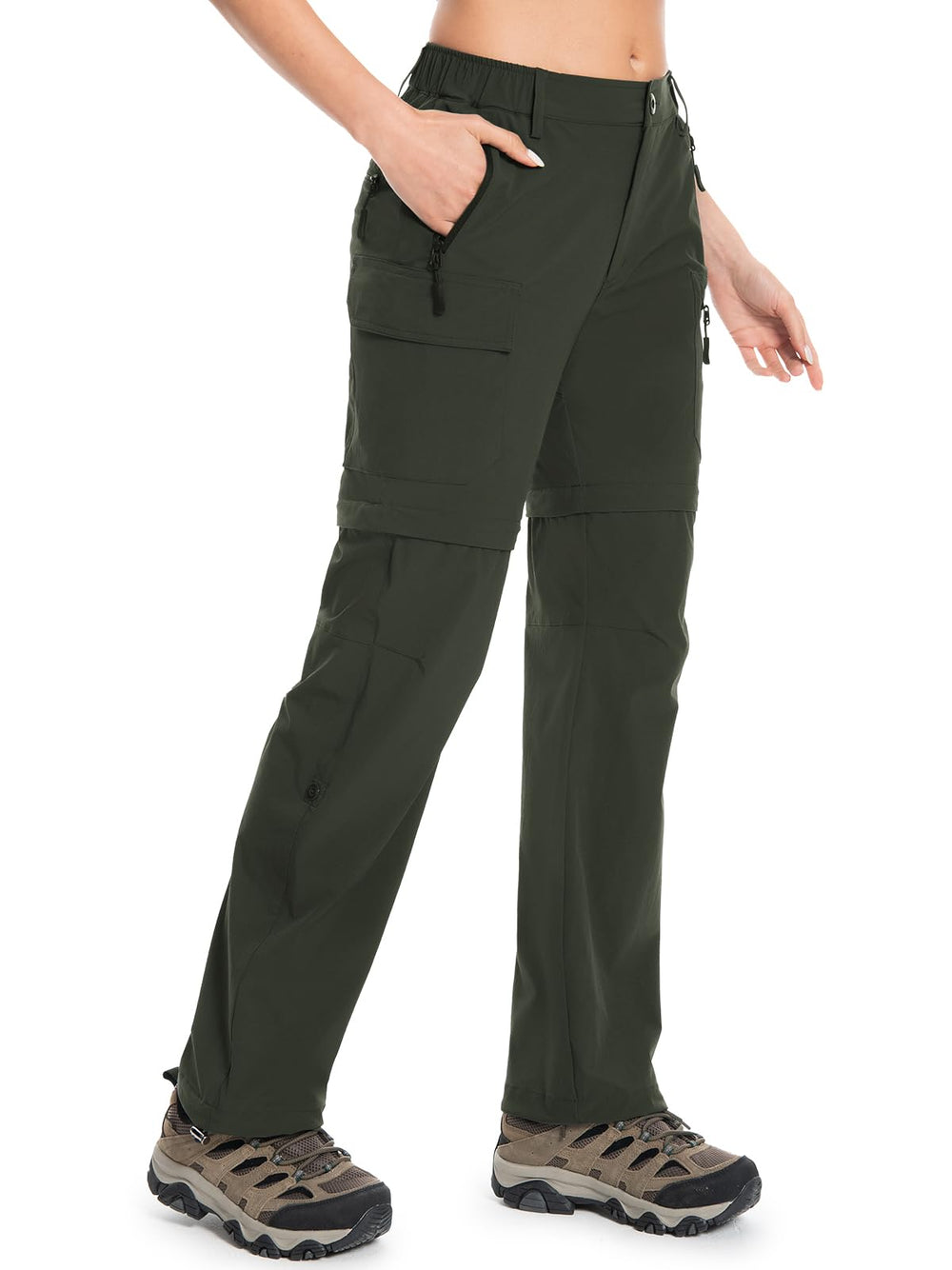 Wespornow women's hiking pants back view showing practical large pockets for essentials.