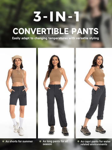 Wespornow women's hiking pants grey quick-dry fabric ideal for outdoor activity