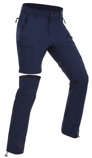 Wespornow women's hiking pants navy front view show breathable, quick-dry fabric for trail comfort.