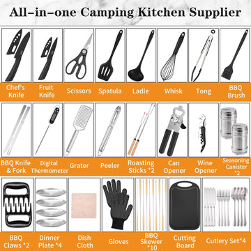 Wesqunie compact camping kitchen fits in a backpack for adventures