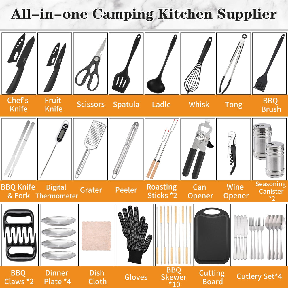 Wesqunie compact camping kitchen fits in a backpack for adventures