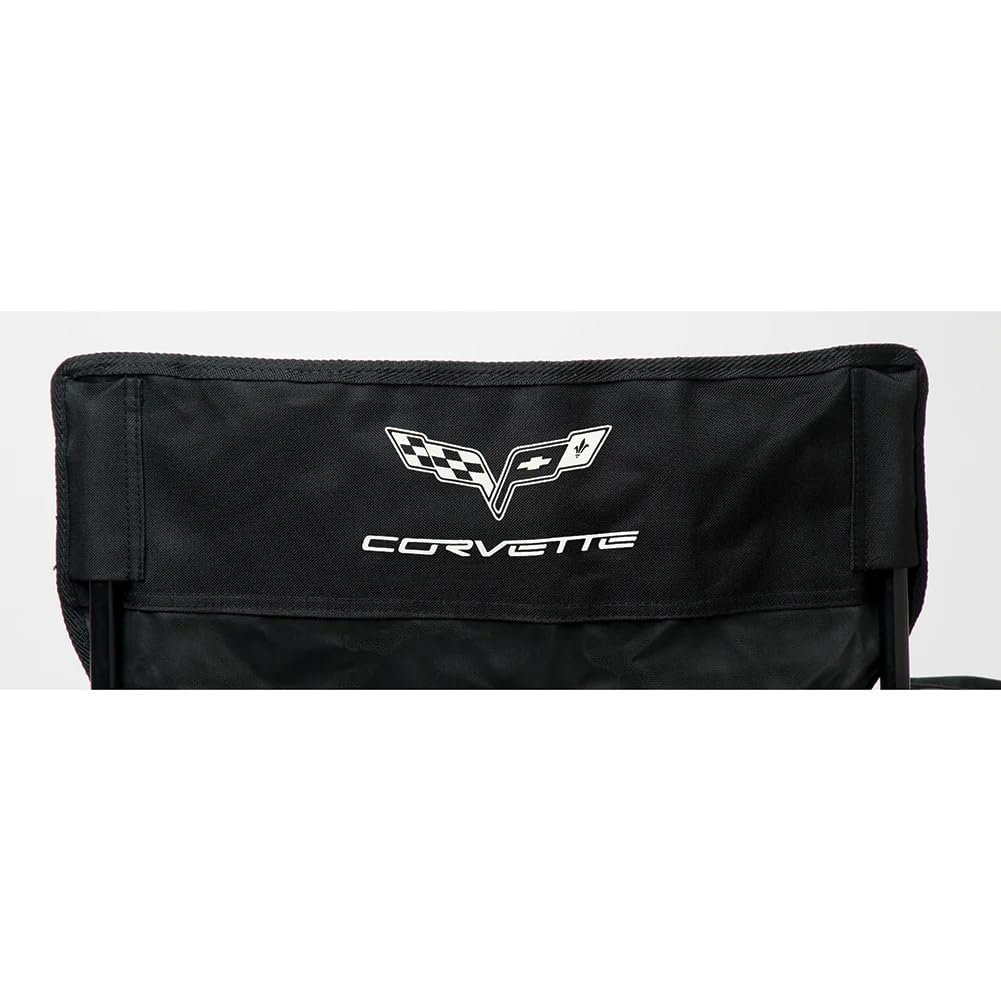 West Coast Corvette Camaro outdoor chair, back logo silkscreened, great for beach or show venues.