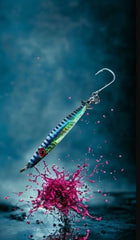West Coast Tackle Sex-E 2.5 Herring Aid UV spoon with Halo holographic tape boosts visibility