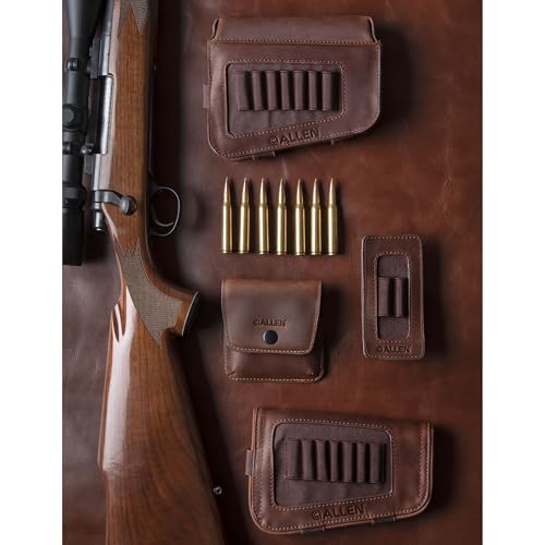 Westcliff leather carrier with cheek piece on rifle