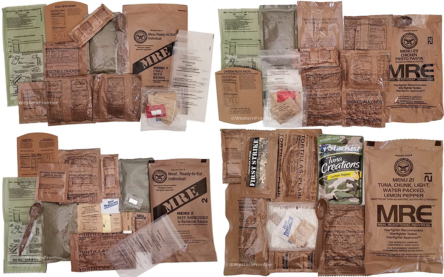 Western Frontier MRE accessory pack includes seasonings and essentials.
