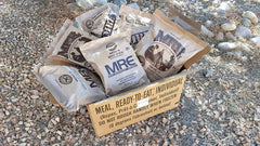 Western Frontier MRE pack date 2016 on packaging for shelf life