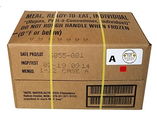 Western Frontier MRE random case type B showing 12 meals for emergency readiness