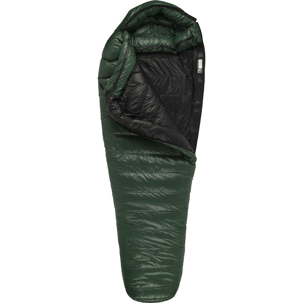 Western Mountaineering Badger MF hood close-up showing warm down collar.