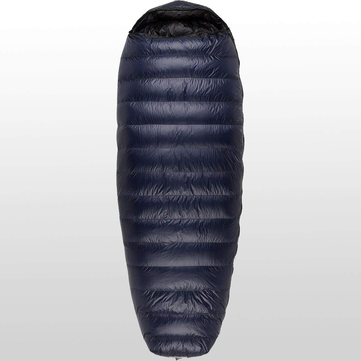 Western Mountaineering TerraLite full-length zipper with draft tube enables versatile venting and easy entry.