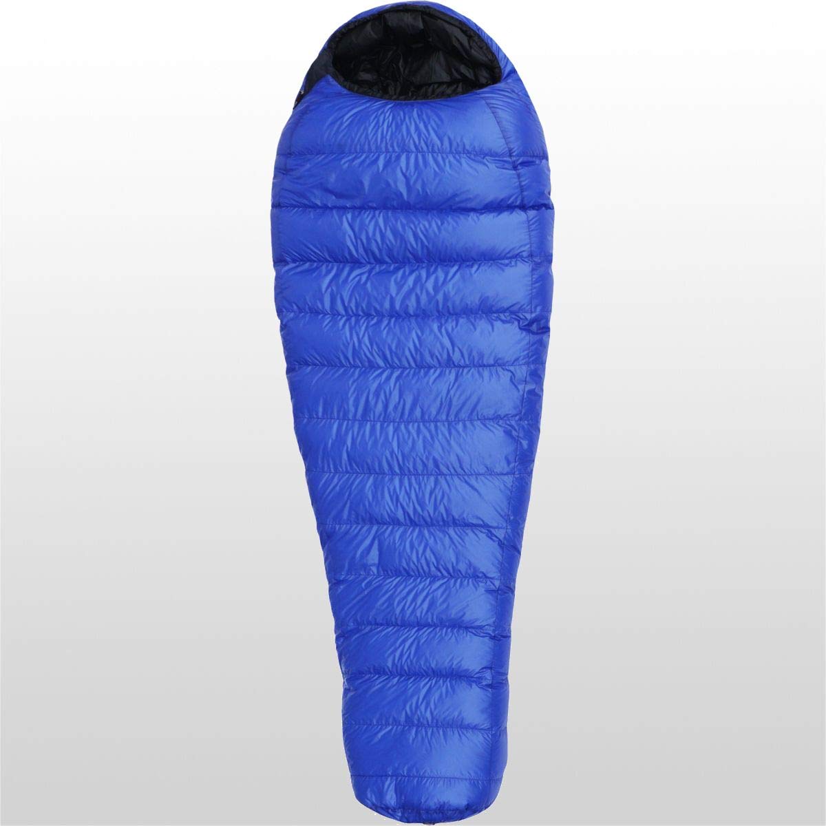 Western Mountaineering Ultralite draft-tube full-length zipper, minimizes cold spots during chilly nights.
