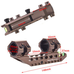 WestHunter Optics dual rings securing a 30 mm tube for stability.