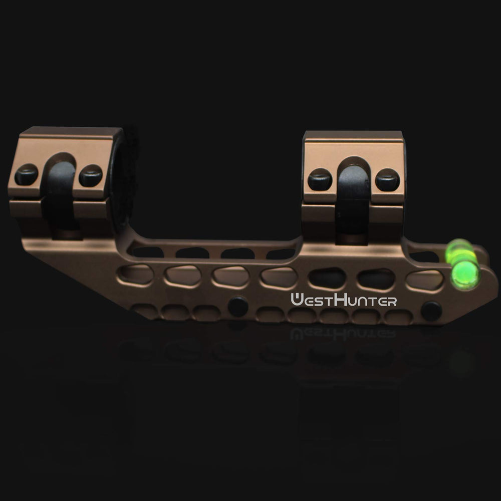 WestHunter Optics mount on a 21 mm Picatinny rail for versatile setups.