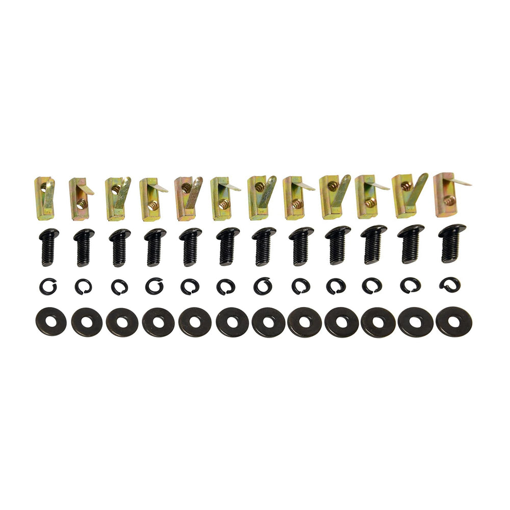 Westin 15-00095 hardware kit inside EXP Truck Cap interior; secure mounting for gear.
