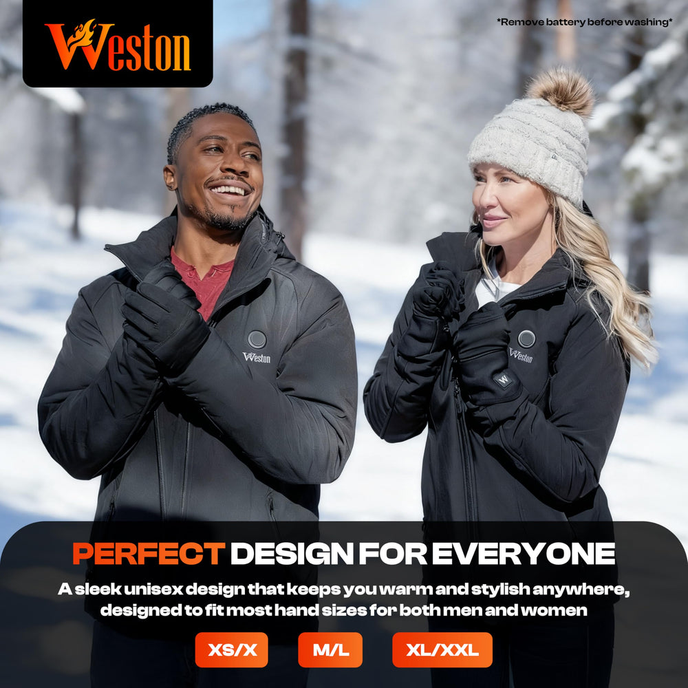 Weston heated glove liners dual batteries provide extended warmth for outdoors.