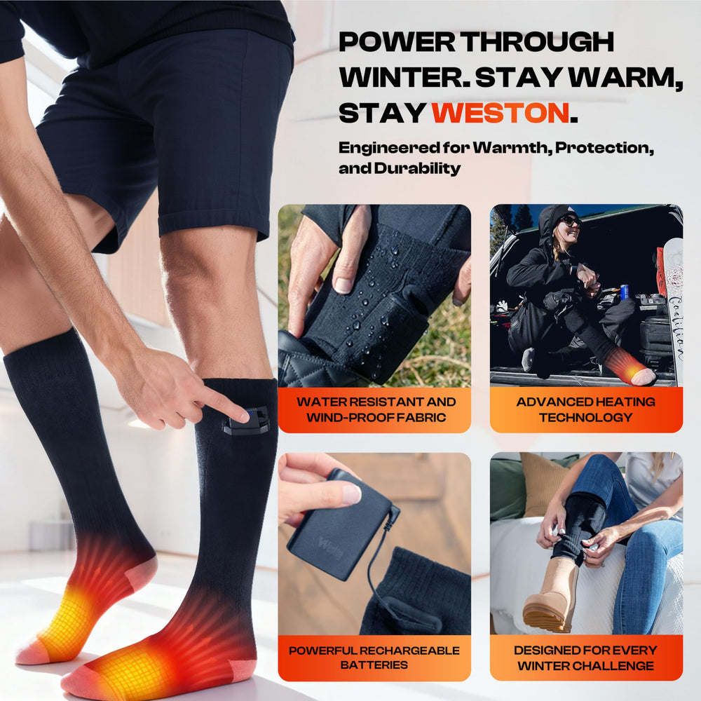 Close-up of Weston heating elements delivering even warmth across the sole