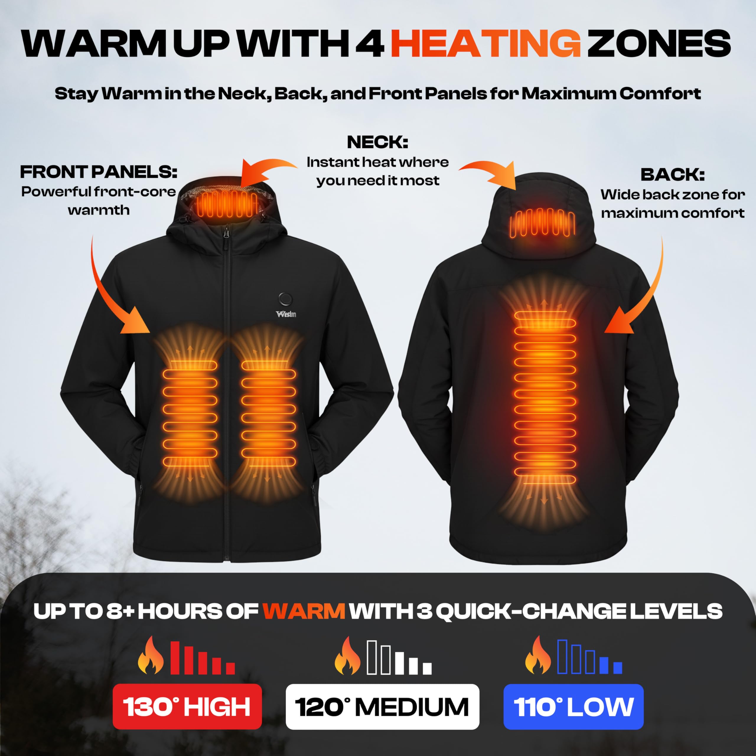Weston Women's Heated Jacket is machine washable after battery removal.