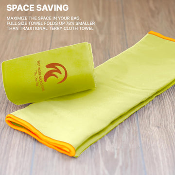 Wet Work gym towel; absorbent for post-workout use.
