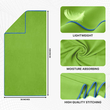 Wet Work lightweight towel dries quickly for indoor or outdoor use.