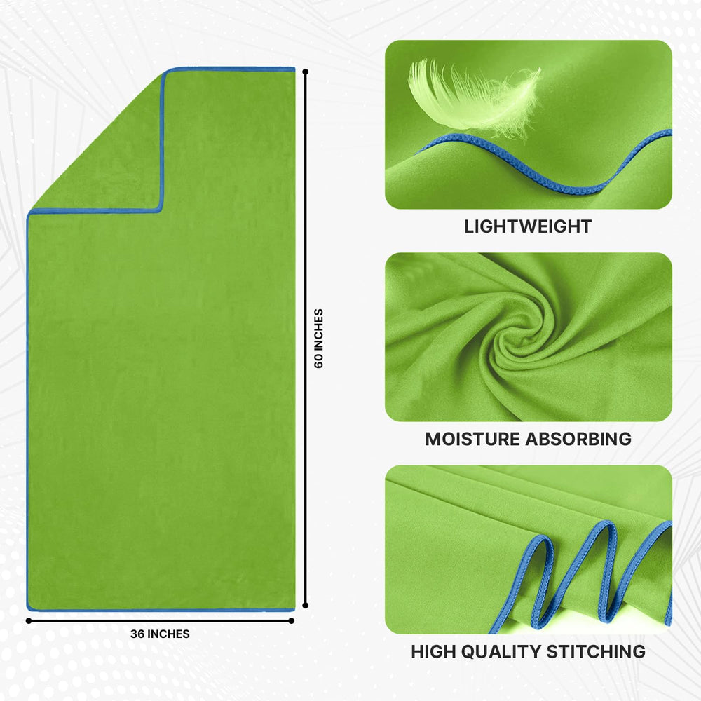 Wet Work lightweight towel dries quickly for indoor or outdoor use.