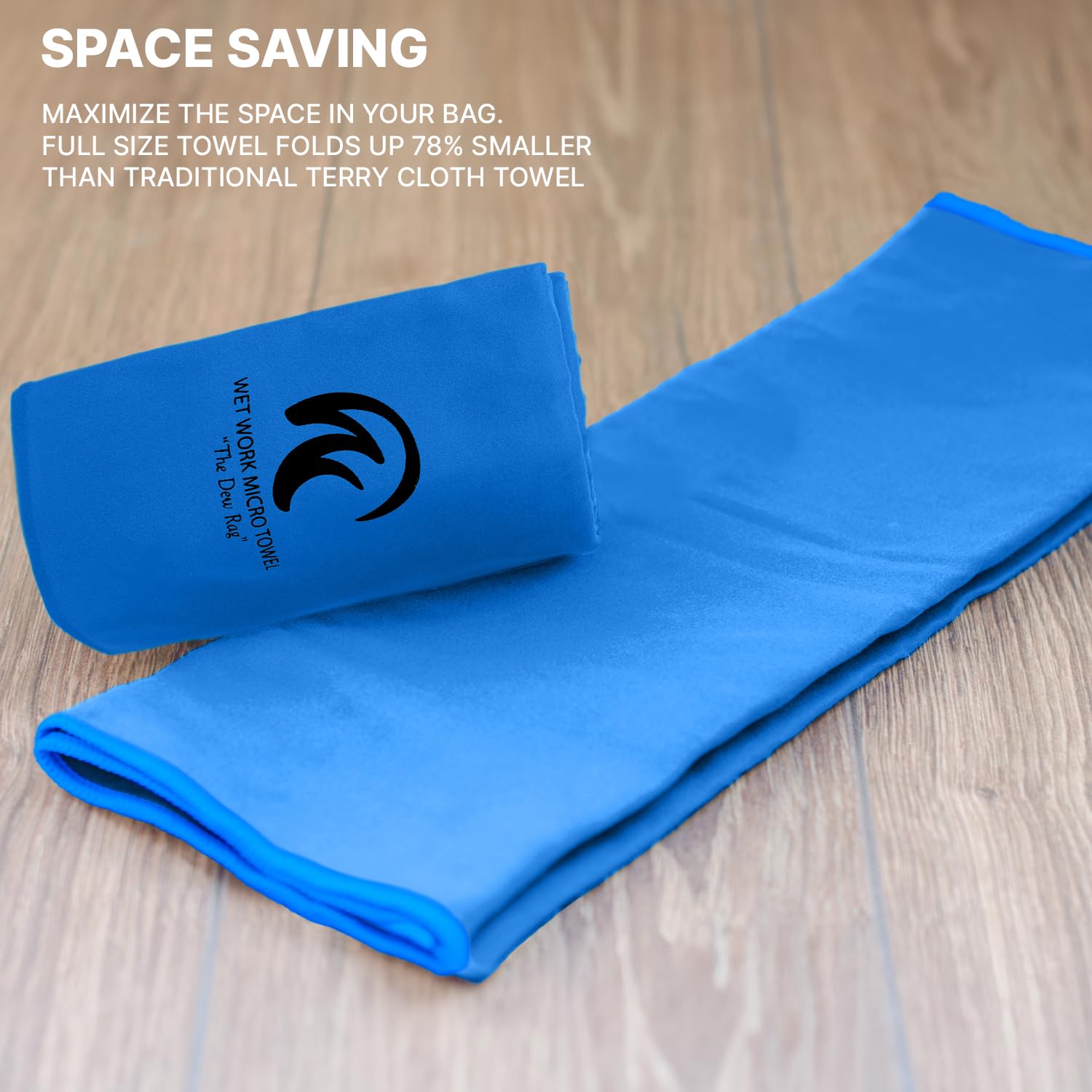 Wet Work towel used during yoga shows soft touch and fast-dry comfort.