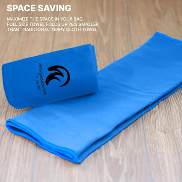 Wet Work towel used during yoga shows soft touch and fast-dry comfort.