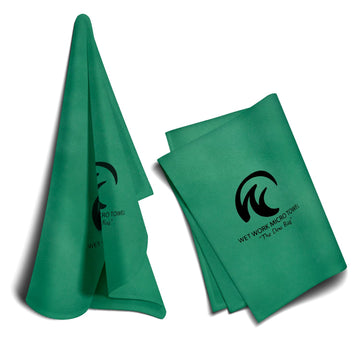 Wet Work XL towel rolled compact for easy packing and travel.