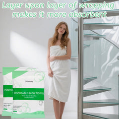 Wetferf soft disposable towel delivers gentle skin feel after shower or swim.