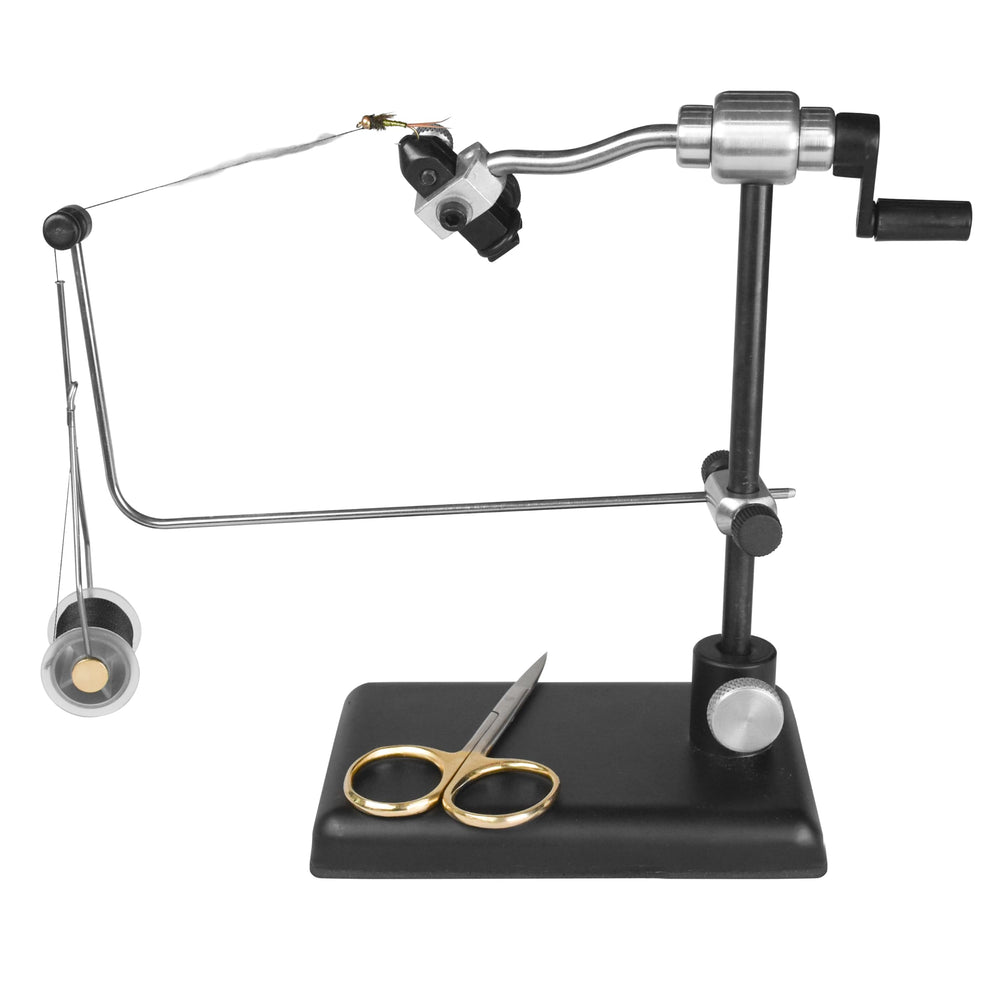 WETFLY Creative Angler Wooden Station clamp setup enables secure mounting on benches