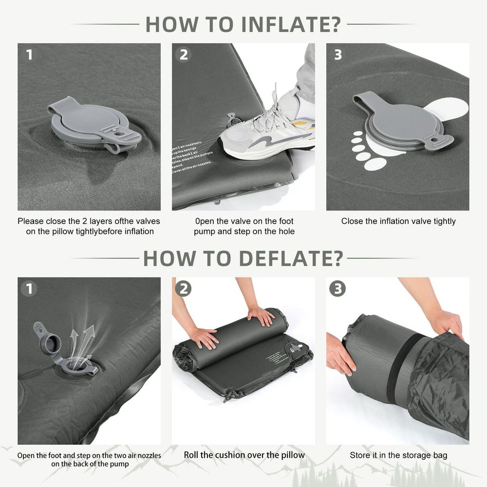 Wevelel Memory Foam Camping Mattress Pad in a camping setup shows size and insulation.