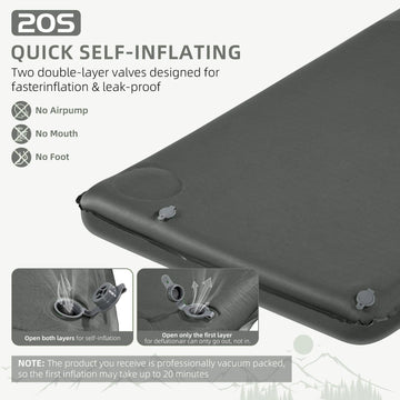Wevelel Memory Foam Camping Mattress Pad 3.5-inch thickness offers elevated comfort.
