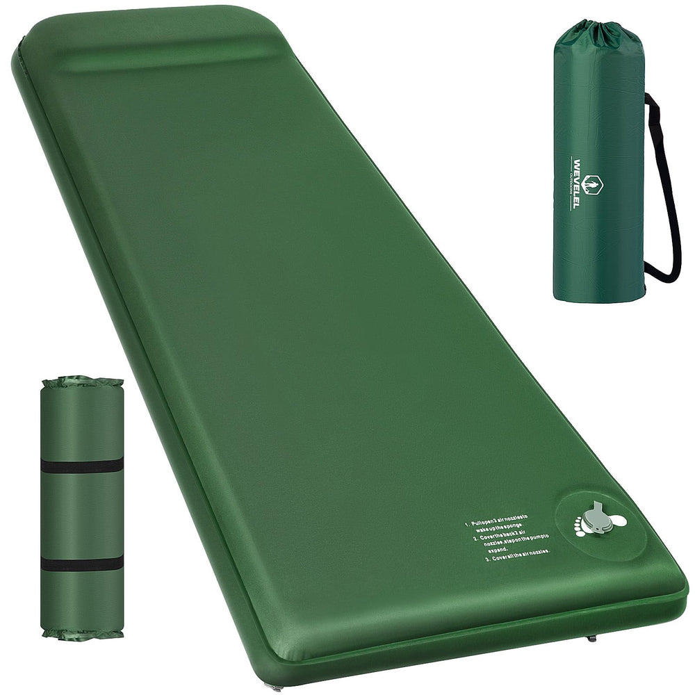 Wevelel Memory Sleeping Pad shows dense 50D foam for cushioned support.