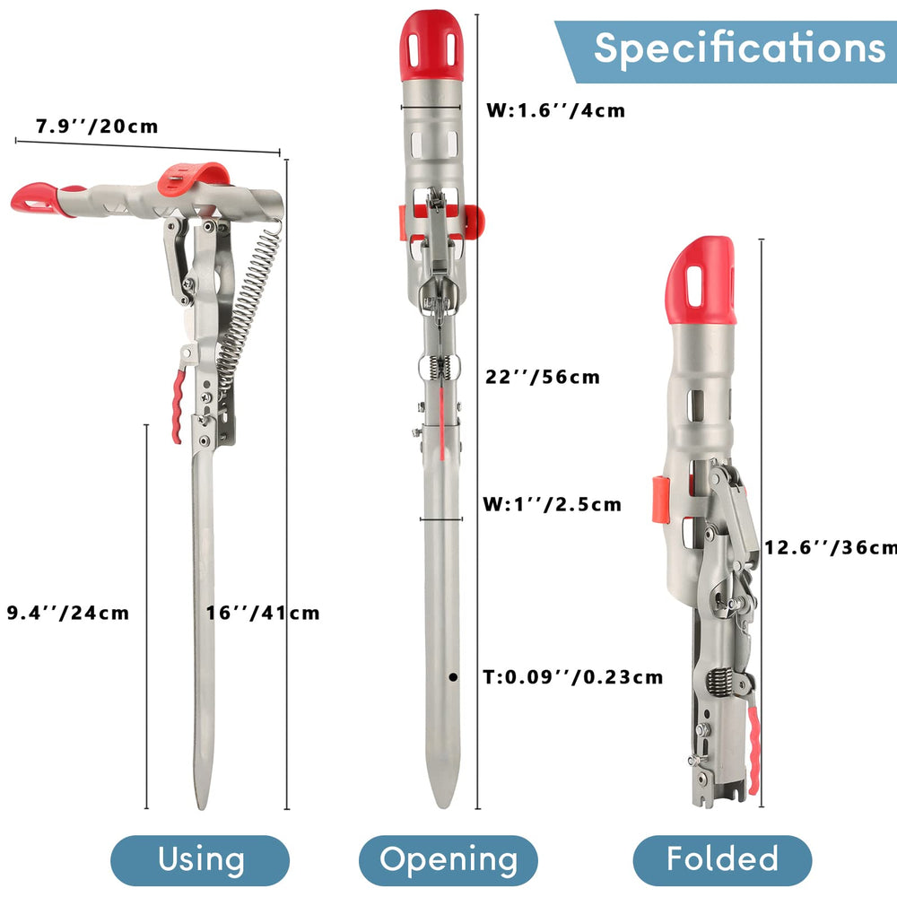 spring-loaded tip-up action on fishing rod holder