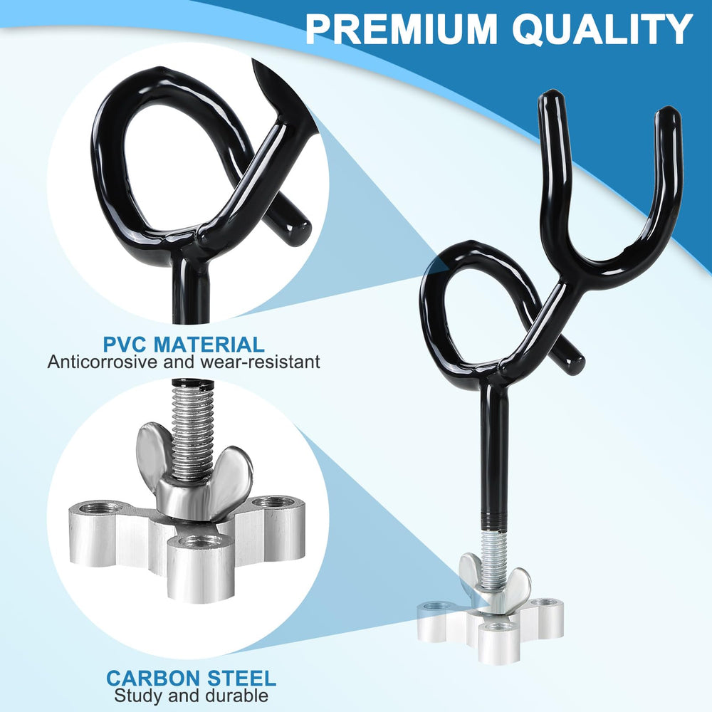 Adjustable and removable boat rod holder