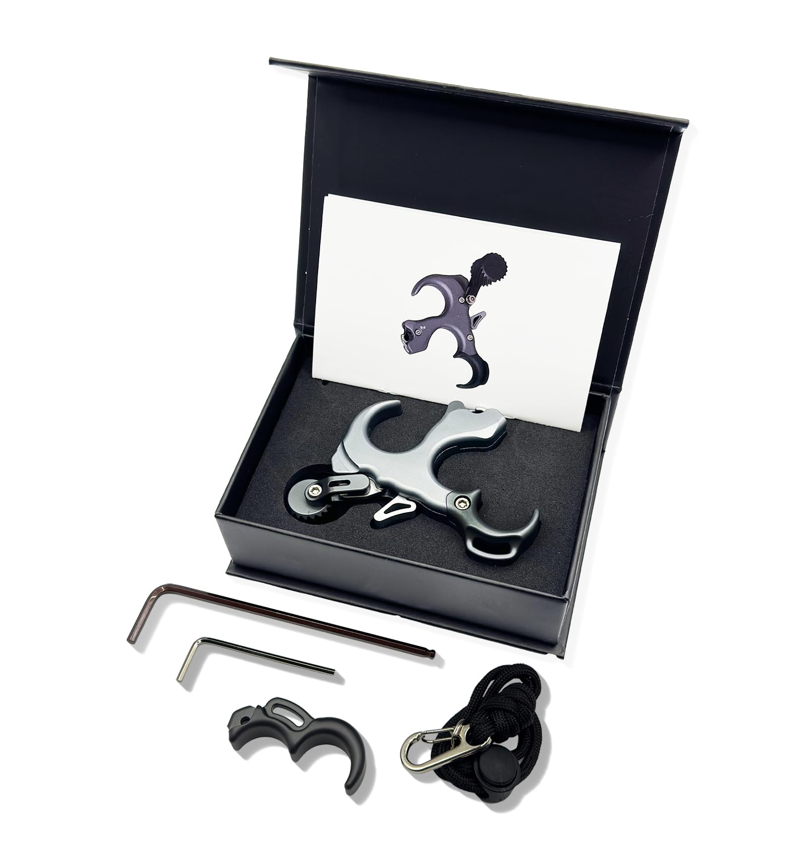 WGNVISREHY bow release adjustable-wrench enables quick sensitivity tuning on the go.