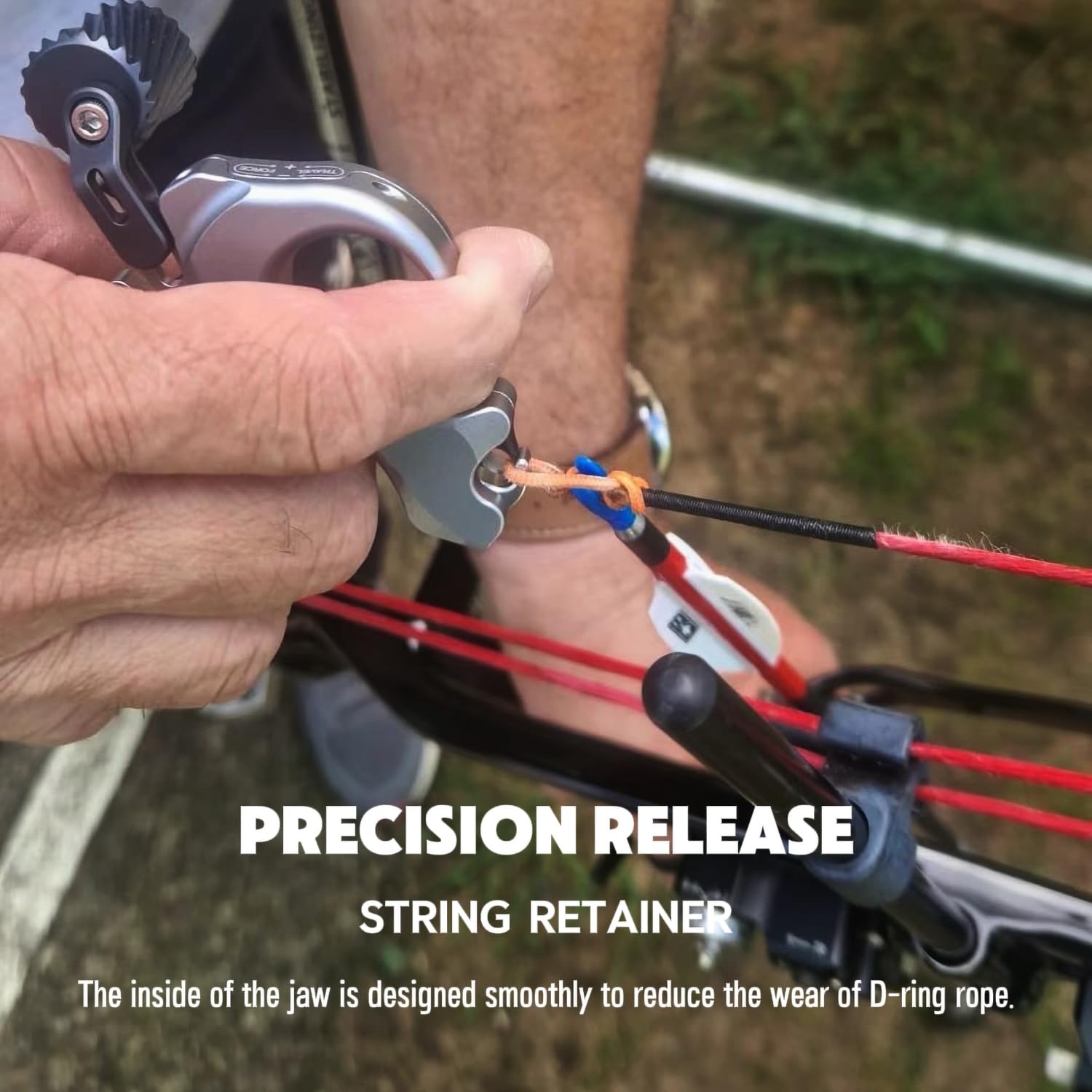 WGNVISREHY bow release matte-finish resists wear and glare during outdoor use.
