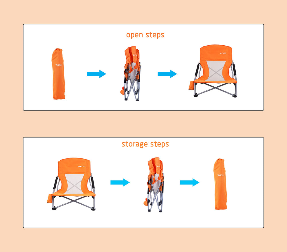 WGOS anti-sink feet prevent sinking into soft sand for stability